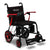 The Journey Air Elite Lightweight Folding Power Chair is a black and red portable electric wheelchair featuring armrests, footrests, joystick control, and foldable design with red accents. Journey branding appears on the footrest and backrest.