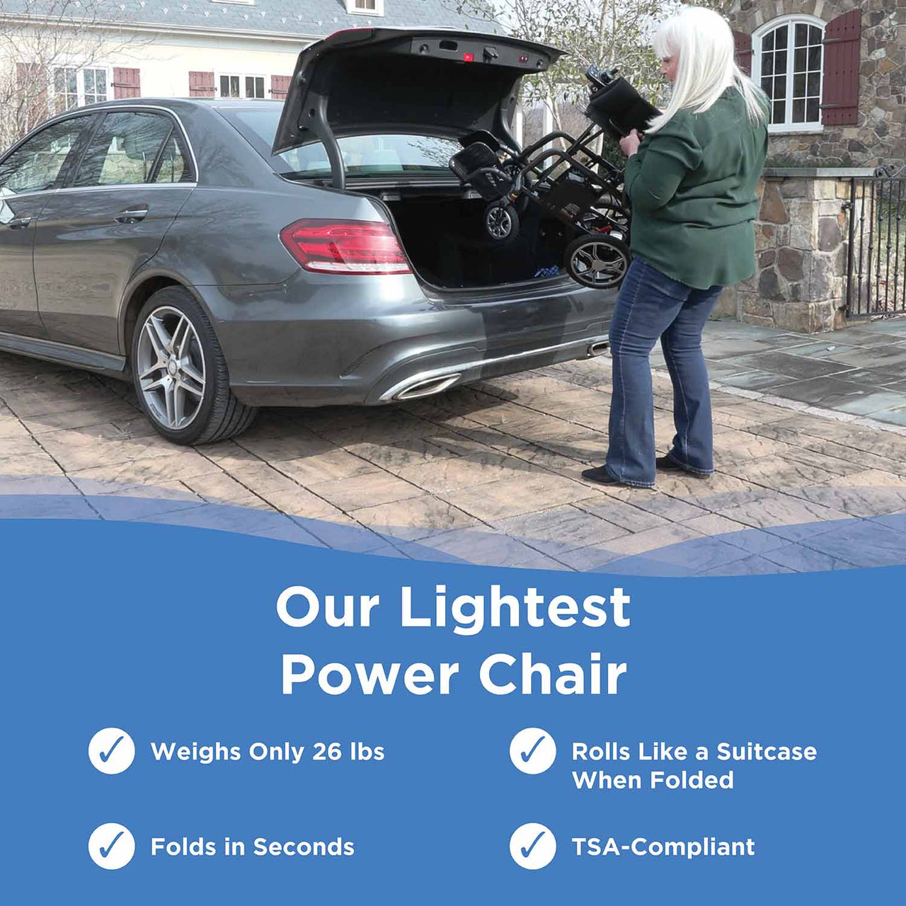 Journey Air Elite Lightweight Folding Power Chair