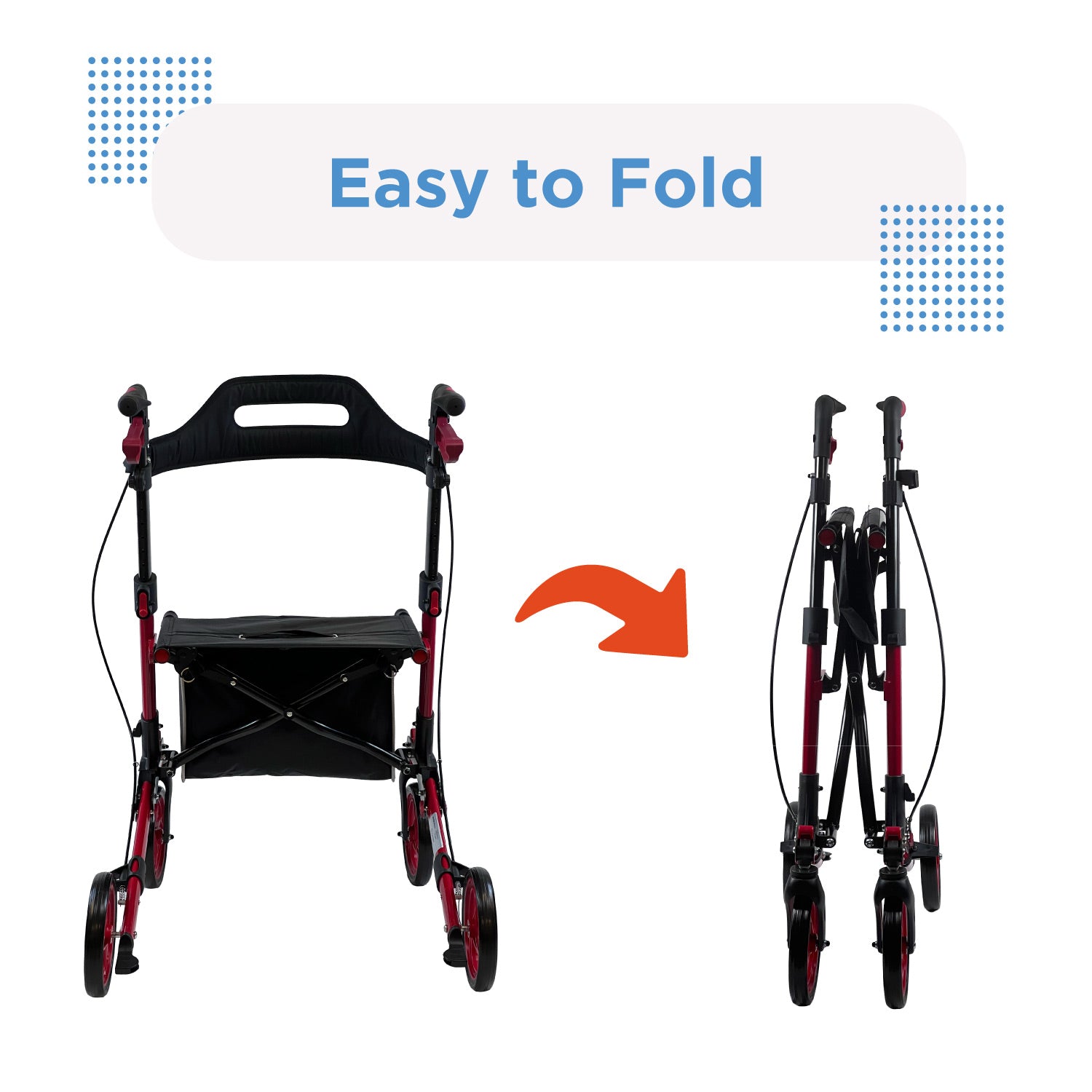 Breeze Rollator – Ultra-Compact, Lightweight Mobility Walker