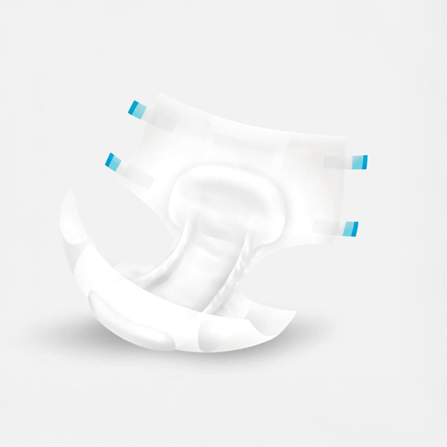 Nightproof Briefs (Case of 60) are disposable adult diapers with four blue adhesive tabs and a contoured, absorbent pad for maximum absorbency and reliable incontinence protection, shown on a plain white background.