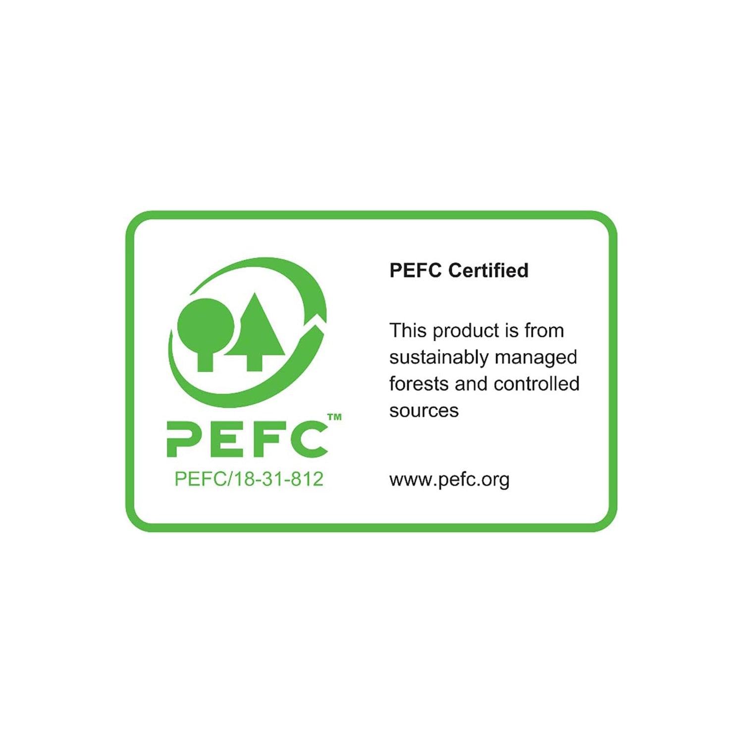 The Nightproof Briefs (Case of 60) feature a PEFC Certified green tree and checkmark logo, ensuring maximum absorbency and incontinence protection from sustainably managed forests. Learn more at www.pefc.org.