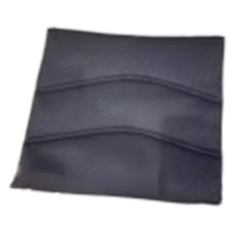 A dark, square Journey Air - Replacement Seat Cushion features two raised wavy lines running horizontally across its surface, shown against a white background.