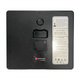The Journey Air Power Chair 6Ah Lithium Battery Replacement is a black rectangular battery with a covered circular port, four-light indicator, handle slot, and lithium battery label—specifically designed for your Journey Air power chair.
