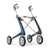 The byACRE Carbon Ultralight Rollator is a modern blue and gray mobility aid with ergonomic handles and a lightweight, streamlined carbon fiber frame for comfortable support.