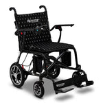 Black electric wheelchair with 'Journey' branding on a white background