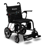 Black electric wheelchair with 'Journey' branding on a white background