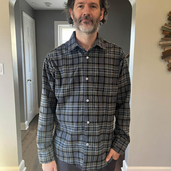 Flannel Magnetic Button-Down Shirt for Men