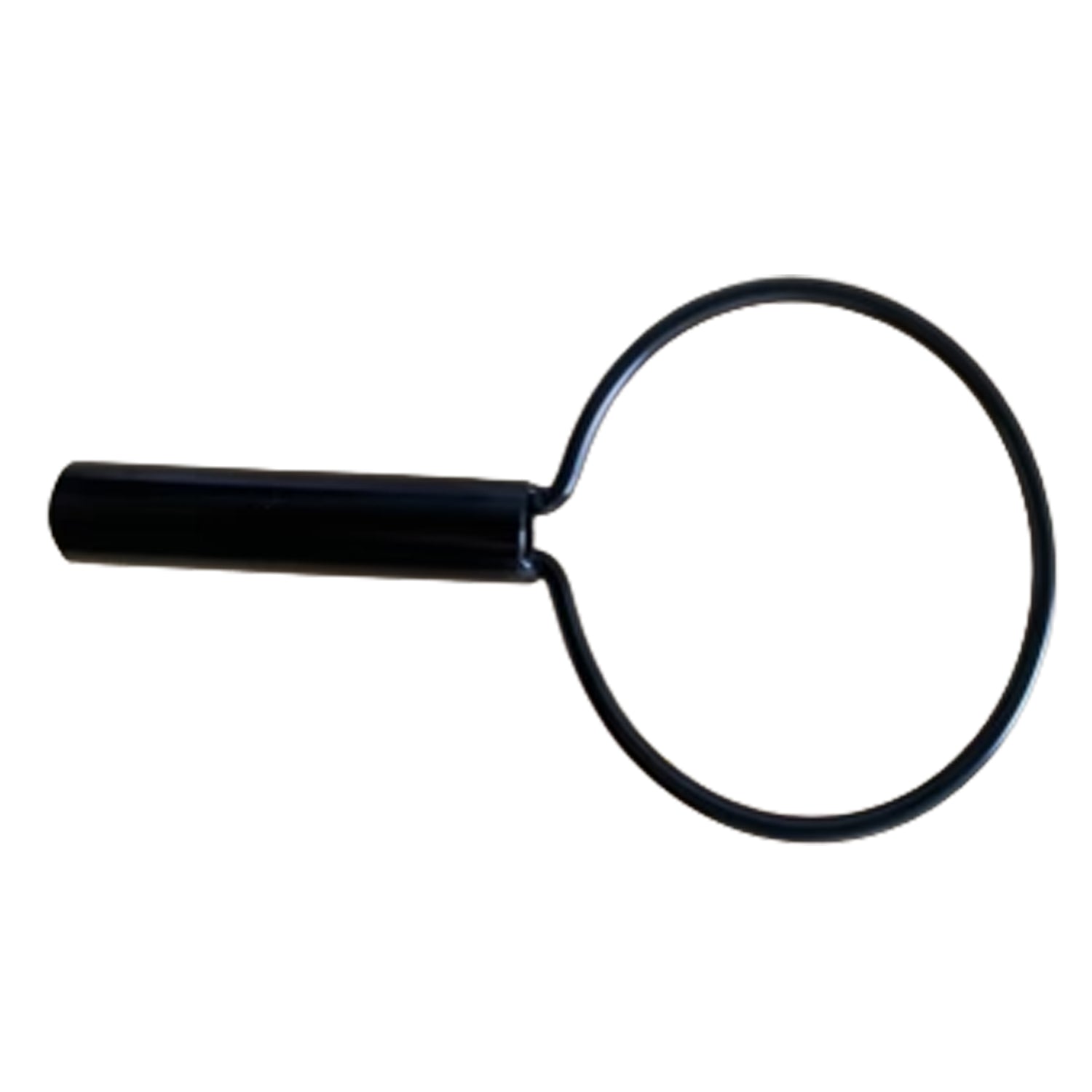 A sleek black magnifying glass with a round lens and straight handle, isolated on white—an ideal accessory to accompany your Journey Cup Holder Assembly – So Lite Scooter.