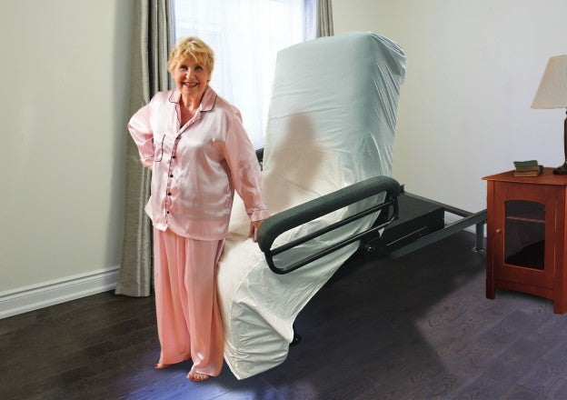 Woman using UPbed in standing position