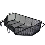 The Journey Zinger Power Chair Basket – Portable & Strong features black metal mesh with angular sides and corner handles, ideal for storage on your mobility scooter. Its open design allows for excellent ventilation and drainage.